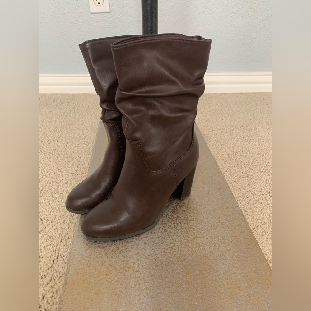 Style & Co Dark Brown Heeled Boots